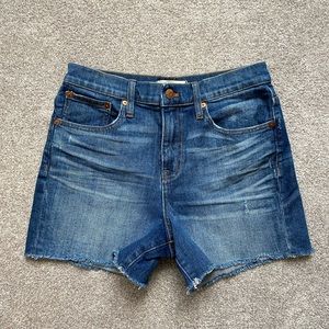 Madewell high rise denim shorts